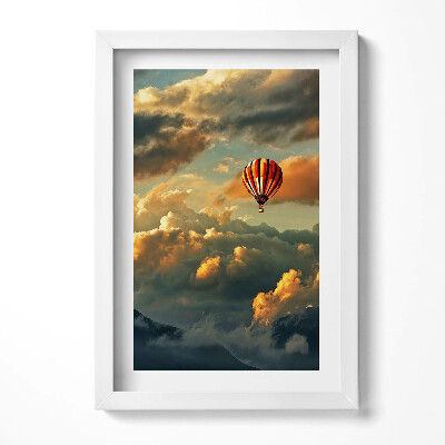 Obraz s rámem elegantní Let balónem mezi mraky