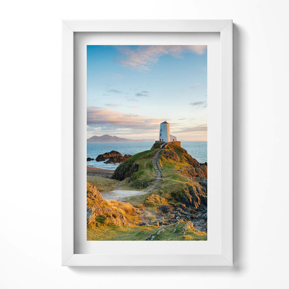 Obraz s rámem elegantní Osamělý maják na útesu