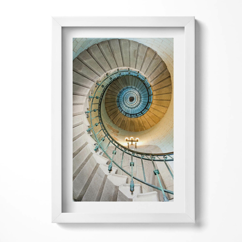 Obraz s rámem elegantní Točité schodiště
