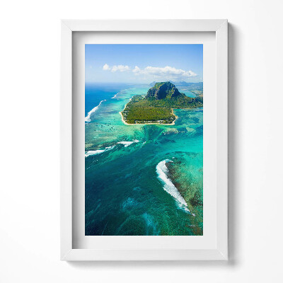 Obraz s rámem elegantní Tyrkysový oceán z ptačí perspektivy