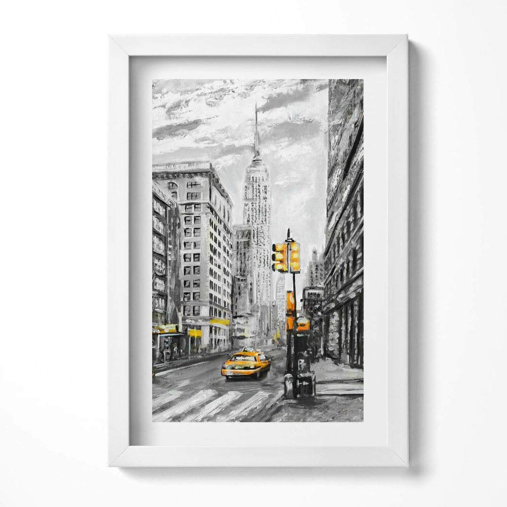 Obraz s rámem elegantní Ulice Empire State Building
