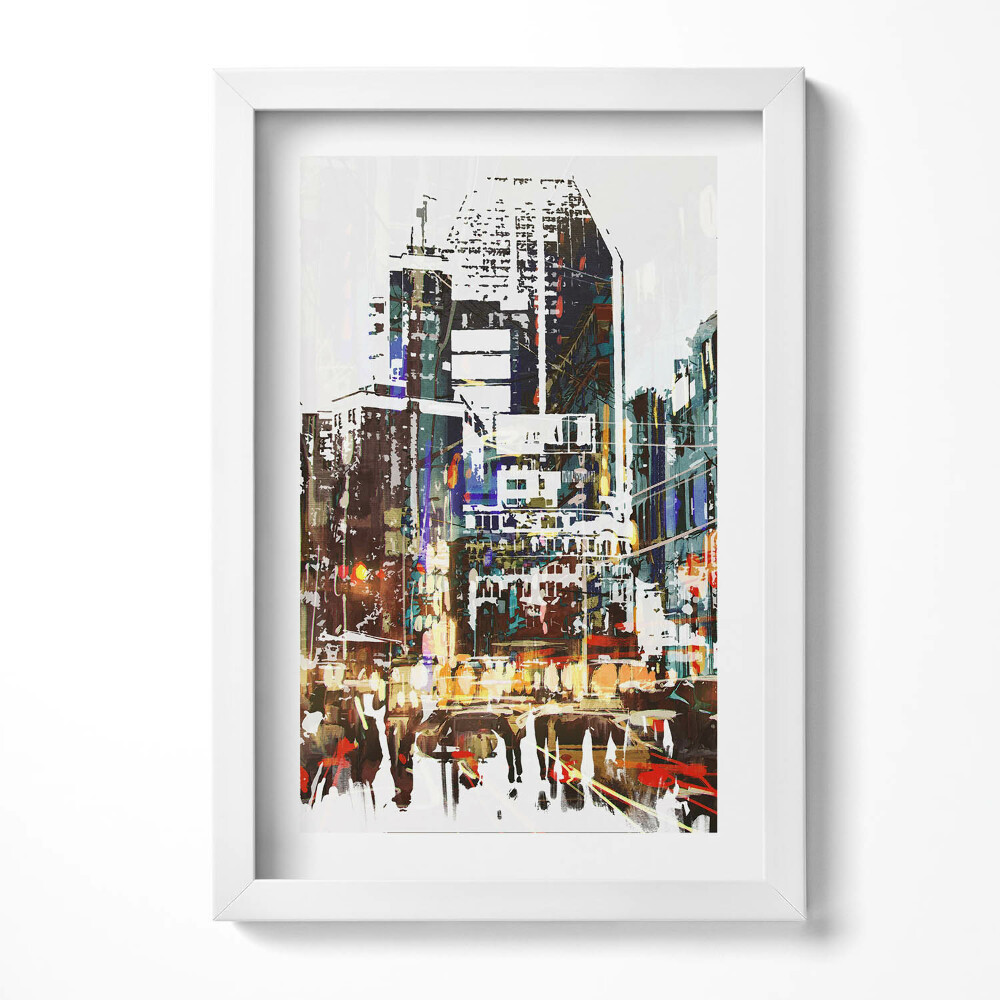 Obraz s rámem elegantní New York – město překypující životem