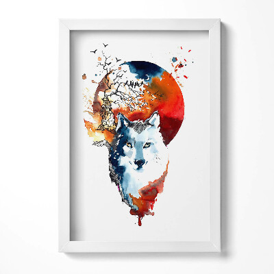 Obraz s rámem elegantní Vlkodlačí úplněk a Luna