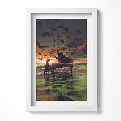 Obraz s rámem elegantní Koncert na pláži