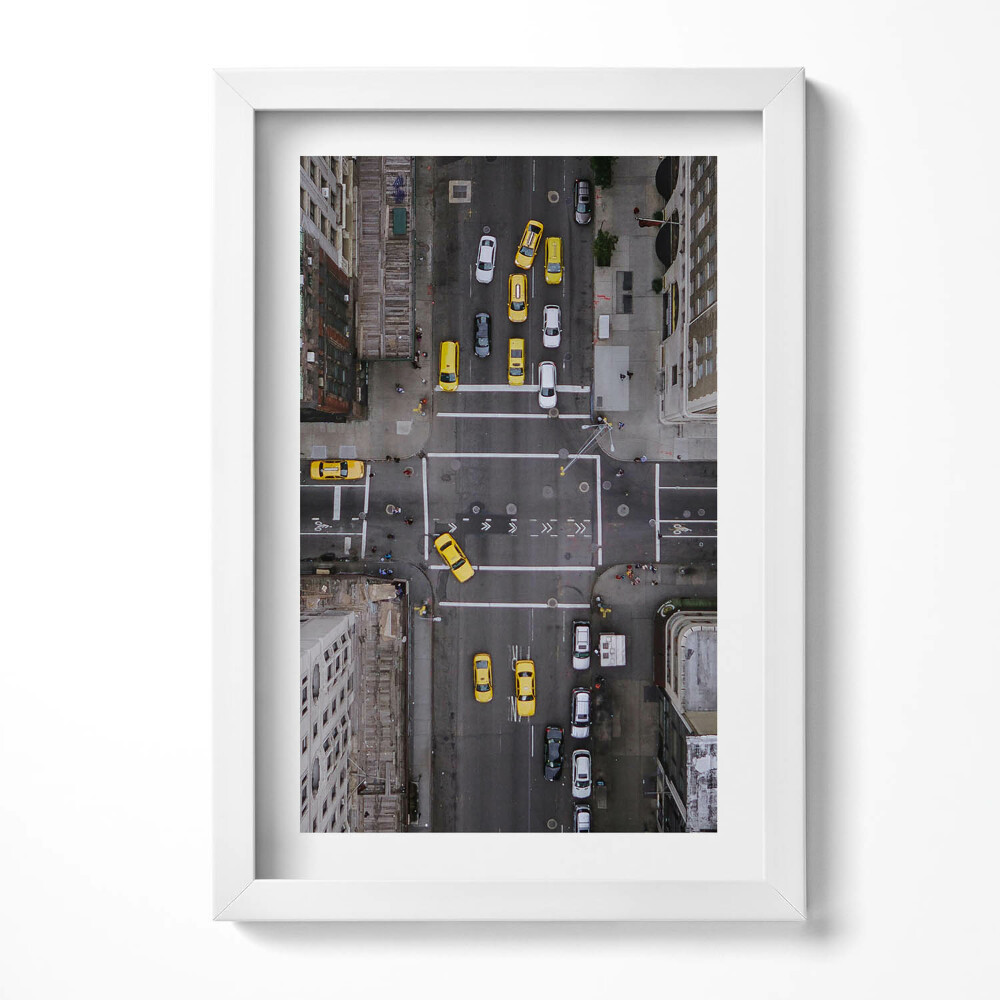 Obraz s rámem elegantní Manhattan 5th Avenue v New Yorku