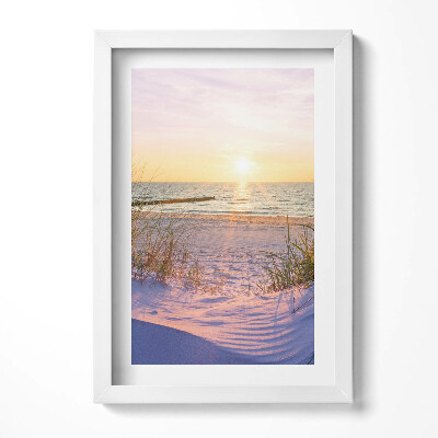 Obraz s rámem elegantní Polské moře - pláž na slunci