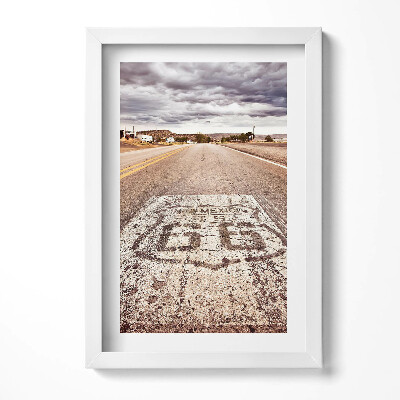 Obraz s rámem elegantní Route 66 Americká státní silnice