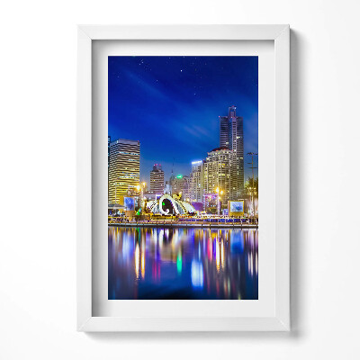 Obraz s rámem elegantní Město plné barev