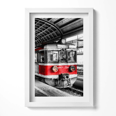 Obraz s rámem elegantní Staré železniční nástupiště