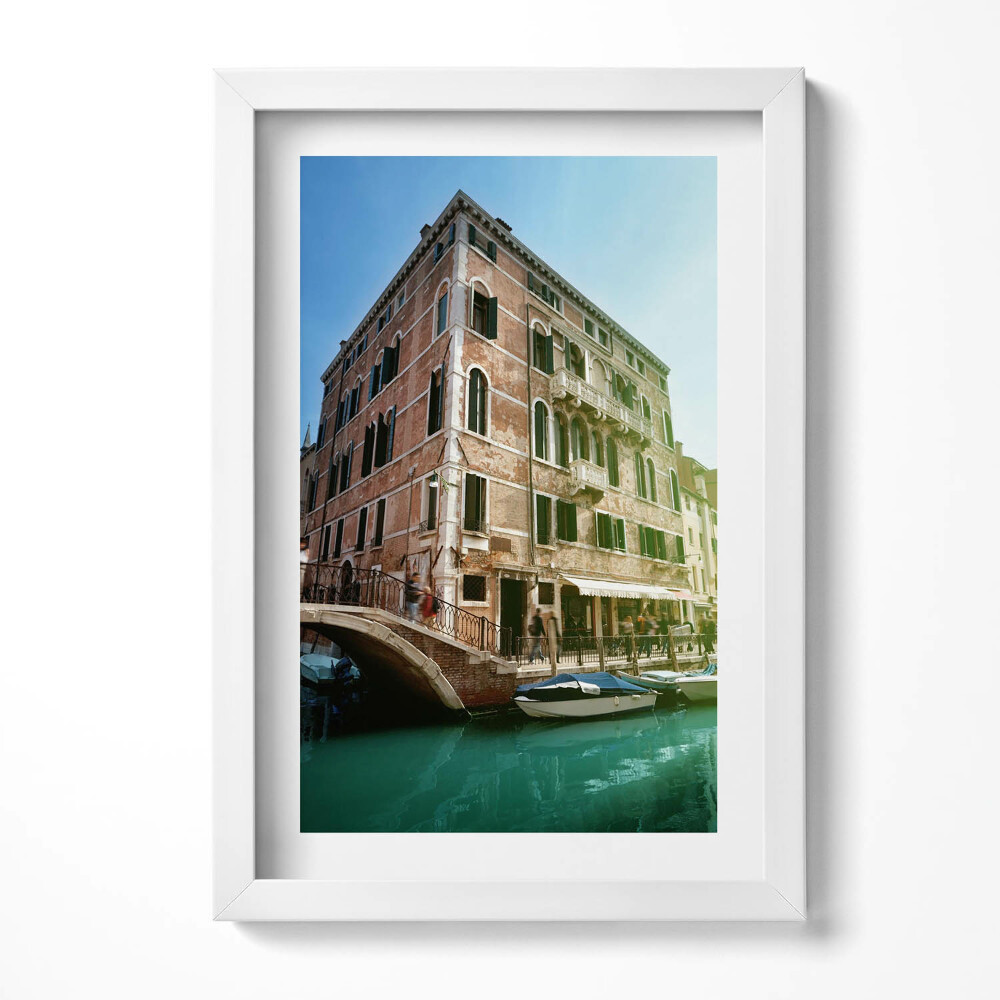 Obraz s rámem elegantní Krásné ulice Benátek na slunci