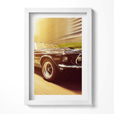 Obraz s rámem elegantní Klasické auto za jízdy