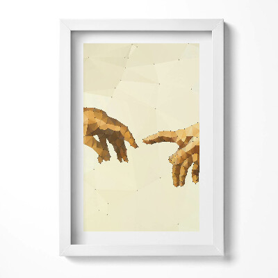 Obraz s rámem elegantní Stvoření Adama