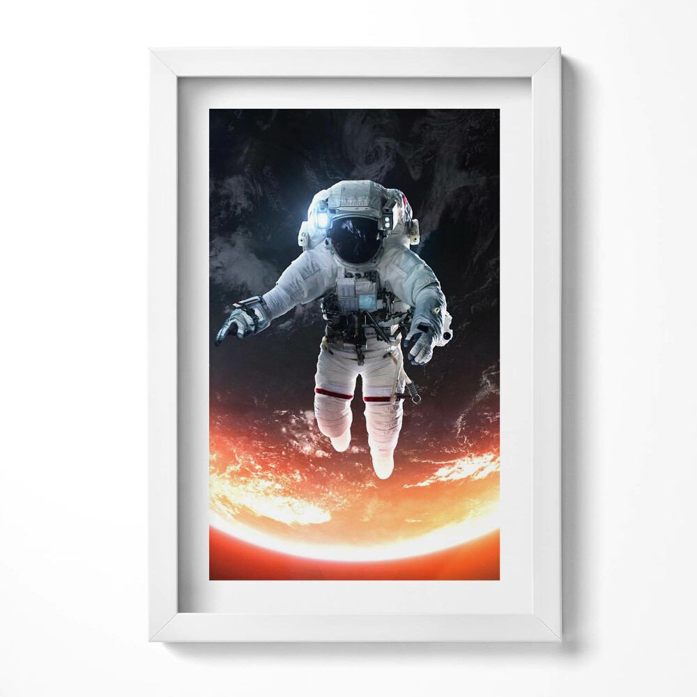 Obraz s rámem elegantní Astronaut ve vesmíru