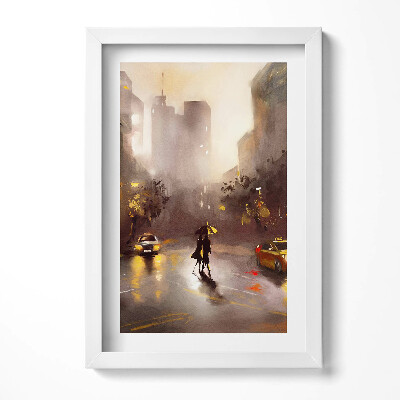 Obraz s rámem elegantní Pohled na ulici v New Yorku