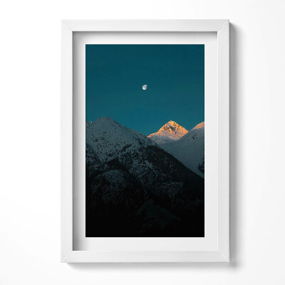 Obraz s rámem elegantní Západ slunce v horách