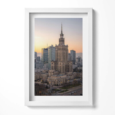 Obraz s rámem elegantní Palác kultury a vědy Varšava