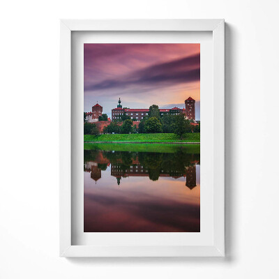 Obraz s rámem elegantní Východ slunce královského hradu Wawel