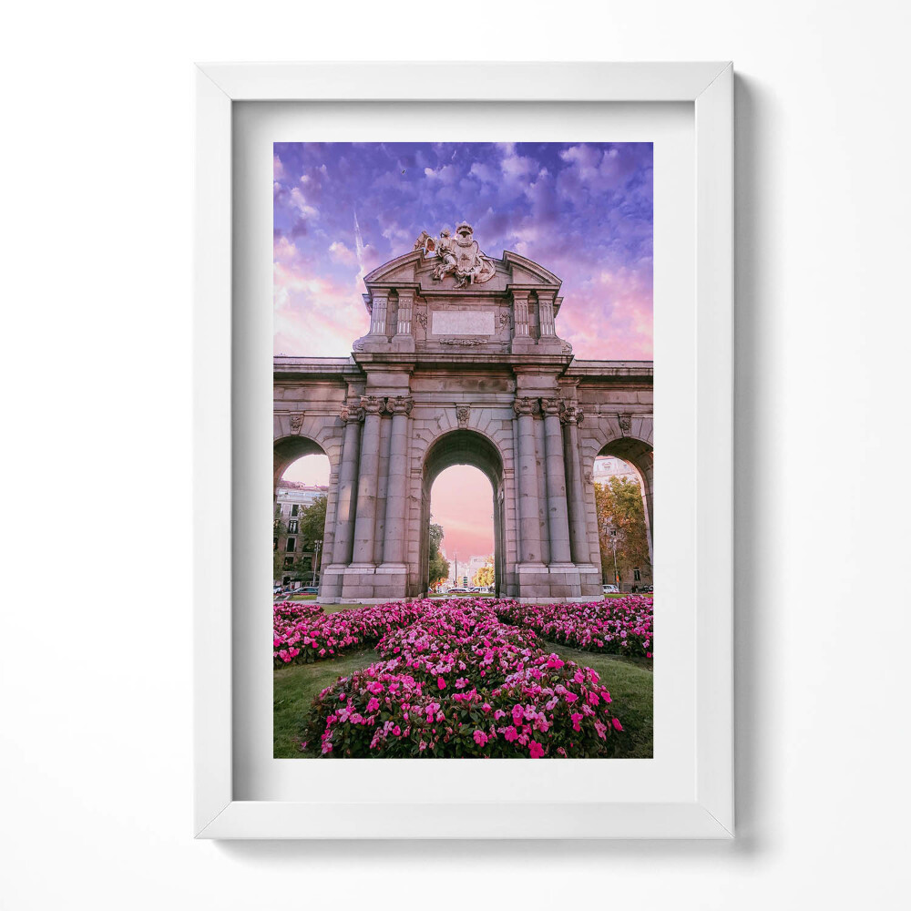 Obraz s rámem elegantní Dveře Alcala Madrid Španělsko