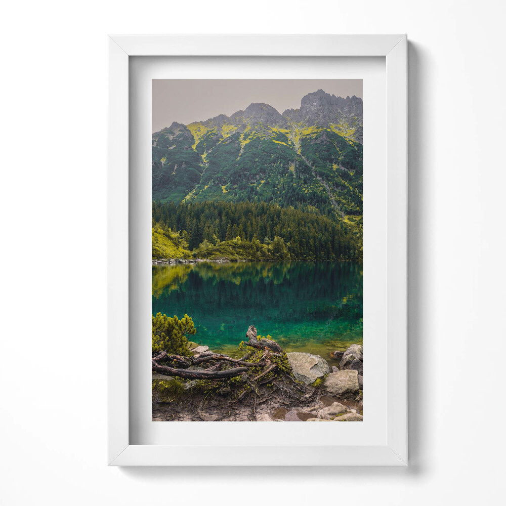 Obraz s rámem elegantní Morskie Oko v Tatrách