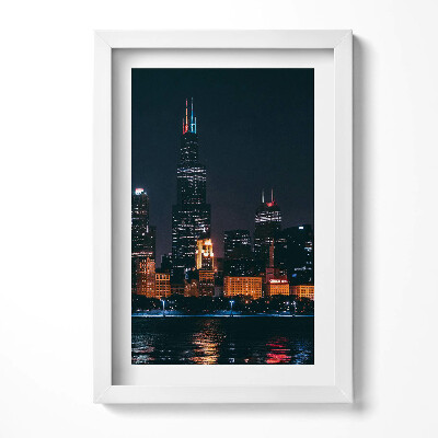 Obraz s rámem elegantní Panoráma města Chicago