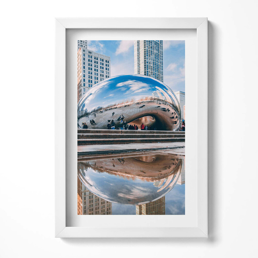 Obraz s rámem elegantní Cloud Gate Chicago