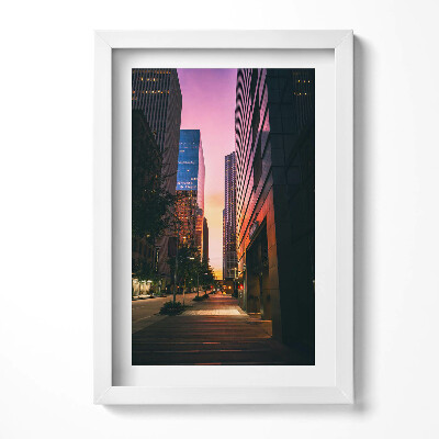 Obraz s rámem elegantní Prázdná ulice v Houstonu