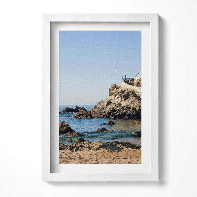 Obraz s rámem elegantní Pláž na pobřeží Costa Brava