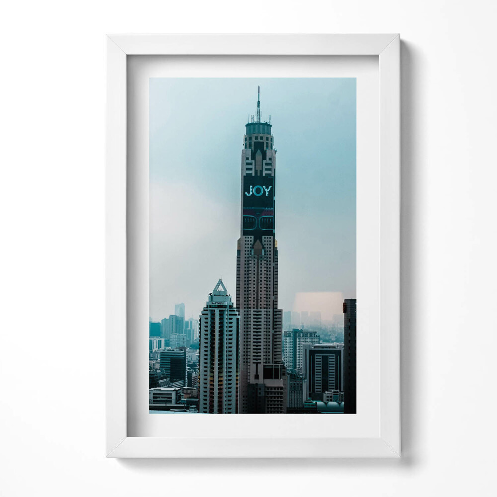 Obraz s rámem elegantní Baiyoke Tower v Thajsku