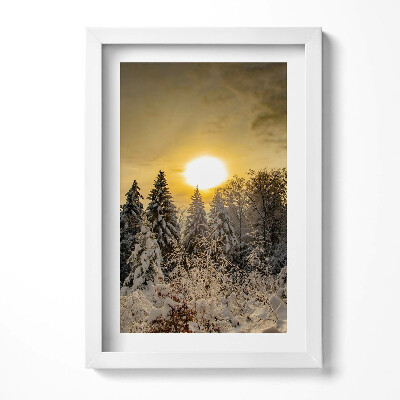 Obraz s rámem elegantní Zimní krajina Beskydy