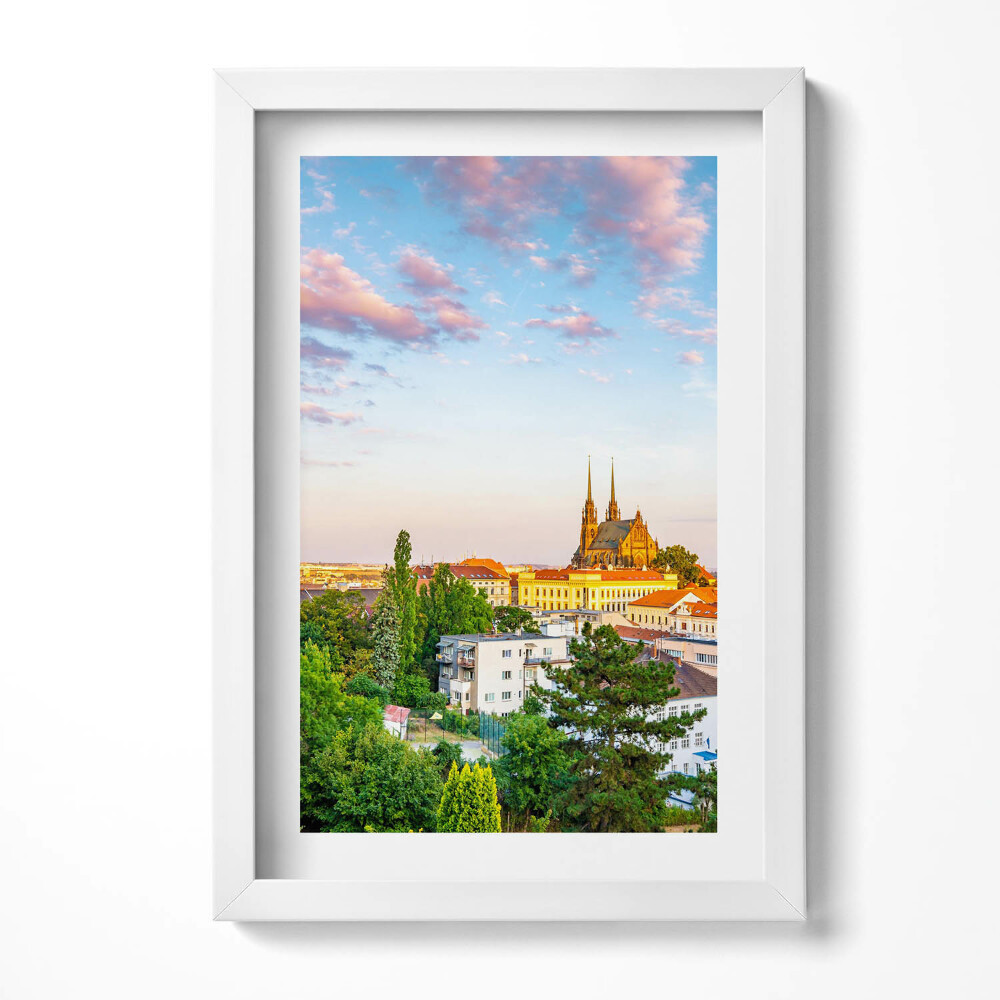 Obraz s rámem elegantní Budovy Brno Česká republika