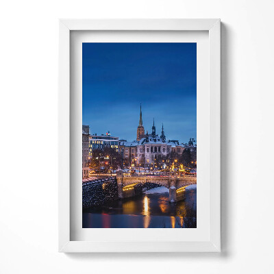 Obraz s rámem elegantní Panorama Plzně v České republice