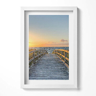 Obraz s rámem elegantní Dovolená u moře v Německu