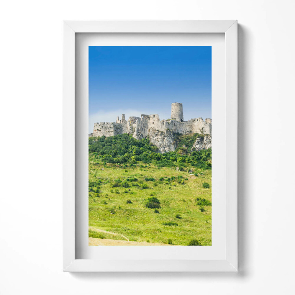 Obraz s rámem elegantní Spišský hrad na Slovensku