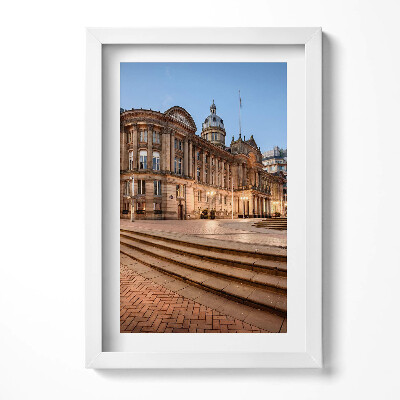 Obraz s rámem elegantní Birminghamská radnice v Anglii