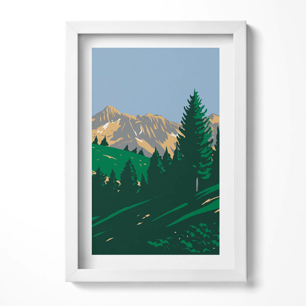 Obraz s rámem elegantní Národní park v Alpách Francie