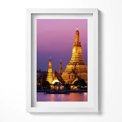 Obraz s rámem elegantní Chrám v Bangkoku v Thajsku