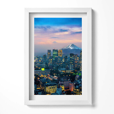 Obraz s rámem elegantní Město v noci