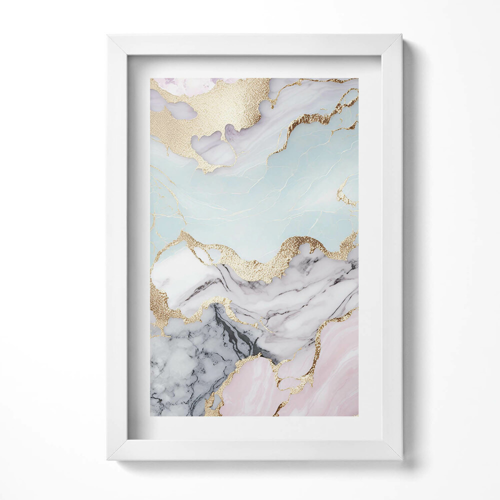 Obraz s rámem elegantní Mramor
