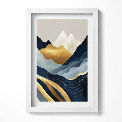 Obraz s rámem elegantní Abstraktní hory