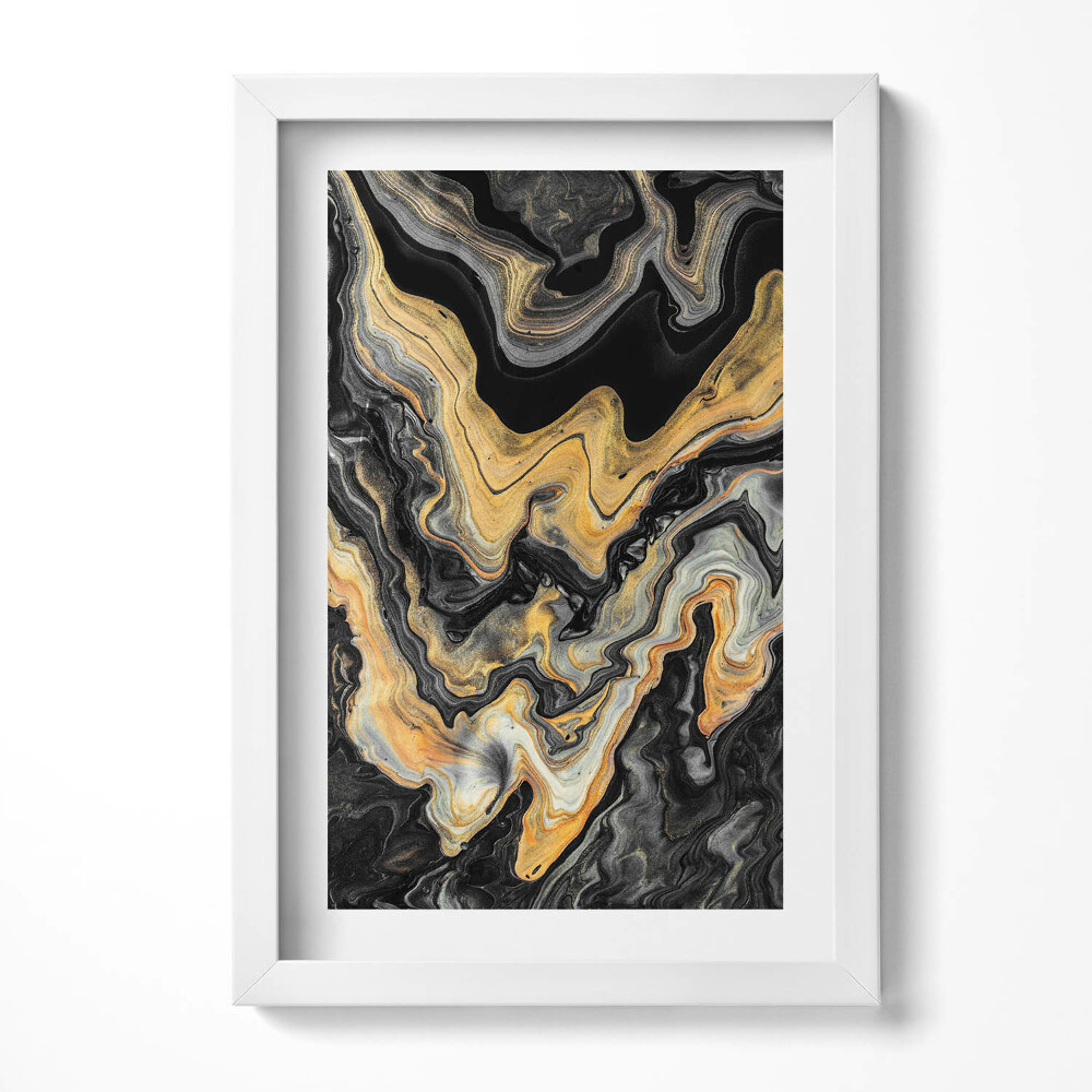 Obraz s rámem elegantní Mramorové moderní umění