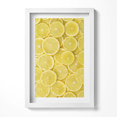 Obraz s rámem elegantní Citronové ovoce