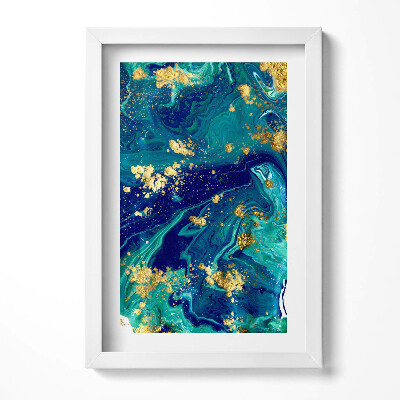 Obraz s rámem elegantní Abstrakce se zlatem