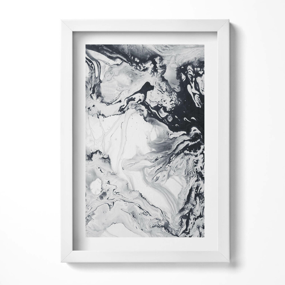 Obraz s rámem elegantní Inkoustová abstrakce