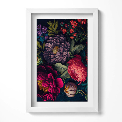 Obraz s rámem elegantní Krásné květiny