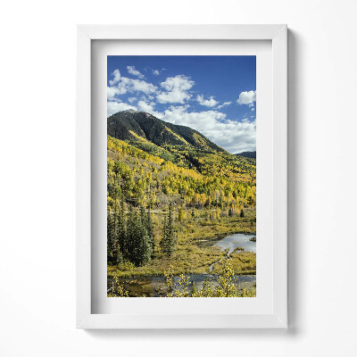 Obraz s rámem elegantní Krajina horské vegetace