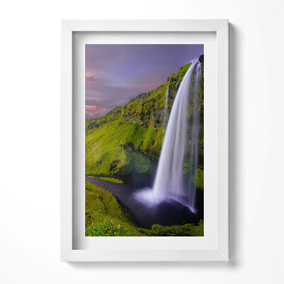Obraz s rámem elegantní Polovina a vodopádová krajina