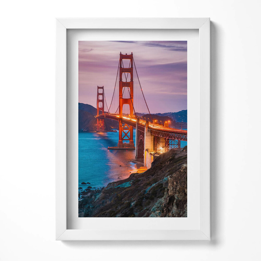 Obraz s rámem elegantní Golden Gate Bridge San Francisco