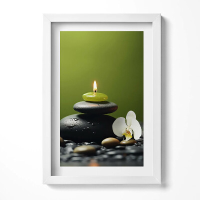 Obraz s rámem elegantní Zen relaxační příroda a kameny