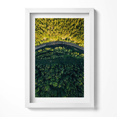Obraz s rámem elegantní Les z dronu - hora Śnieżka