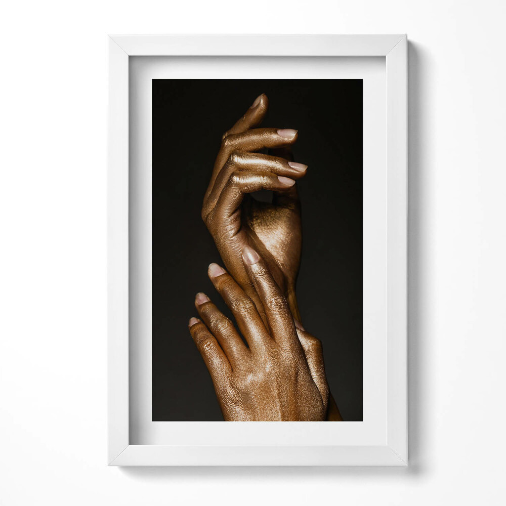 Obraz s rámem elegantní Zlaté ruce ženy